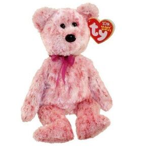 TY Beanie Baby SMITTEN Bear 10th Anniv. Plush Retired Vintage Stuffed Animal NWO